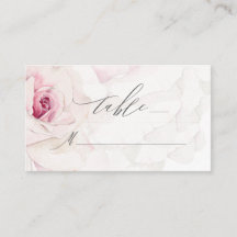 Elegante rosa Rose Wasserfarbe Blumenschrift Hochz