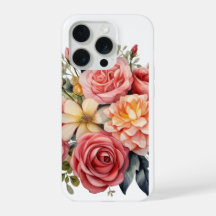 Elegante rosa Rosen Blumenstrauß Wasserfarbe