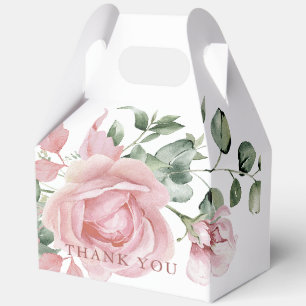 Elegante rosa Rosen Danke Geschenkschachtel