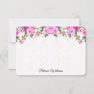 Elegante rosa Rosen Personalisierte Note Card Mitteilungskarte