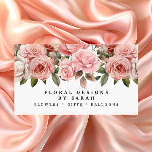 Elegante rosa Roses Business Cards Visitenkarte
