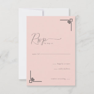 Elegante rosa RSVP-Karte RSVP Karte