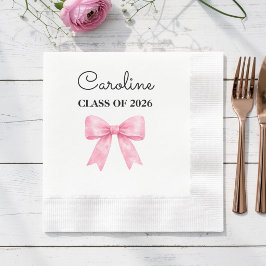 Elegante rosa Schleife benutzerdefinierter Absolve Serviette