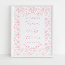 Elegante rosa Schleife Vintage-Blumen Mädchen-Baby