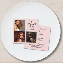 Elegante Rosa-Schrift 3 Foto-Friseur
