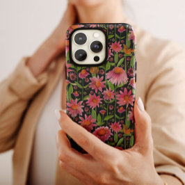Elegante rosa schwarze Glühwürmchen Schmetterlinge Case-Mate iPhone 14 Hülle