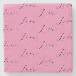 Elegante rosa Schwarze Liebe Steinuntersetzer