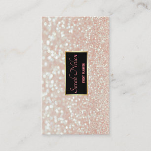 Elegante rosa Sequins Business Card Visitenkarte