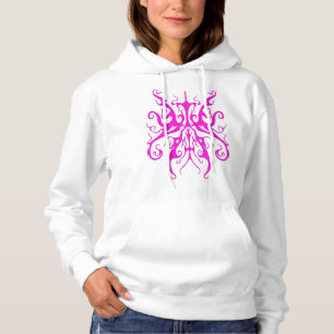 Elegante rosa Stammesmaske abstraktes Design Hoodie