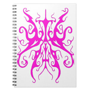Elegante rosa Stammesmaske abstraktes Design Notizblock