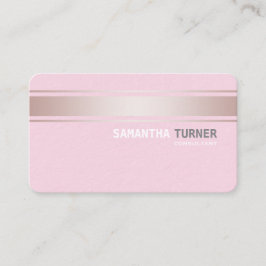 Elegante rosa Streifen rosa Texturiert Visitenkarte