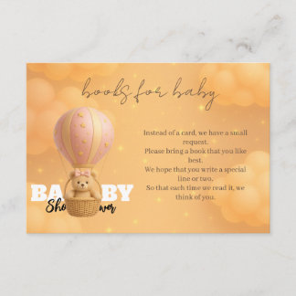 Elegante Rosa Teddy Bärenbücher für Baby Begleitkarte