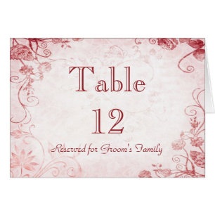 Elegante rosa Tischplatinenkarte