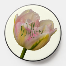Elegante Rosa Tulip Blume Personalisiert
