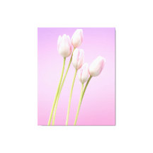Elegante rosa Tulips gesteppte Canvas Print