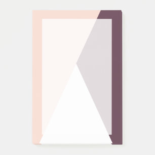 Elegante, rosa und bordeauxfarbene geometrische Dr Post-it Klebezettel