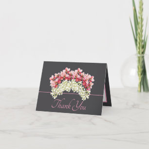 Elegante rosa und cremefarbene Orchideen-Girlanden Karte