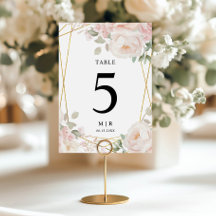Elegante Rosa- und Goldblütenhochzeit