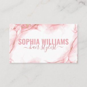 Elegante rosa und goldene, moderne flüssige Wasser Visitenkarte