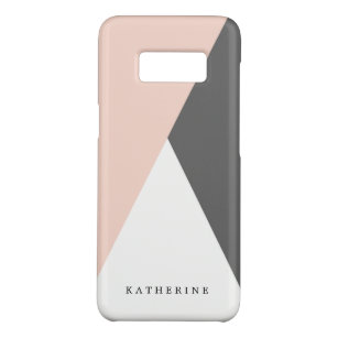 Elegante, rosa und graue geometrische Dreiecke Case-Mate Samsung Galaxy S8 Hülle