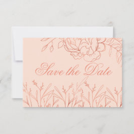Elegante Rosa und Rose Save The Date