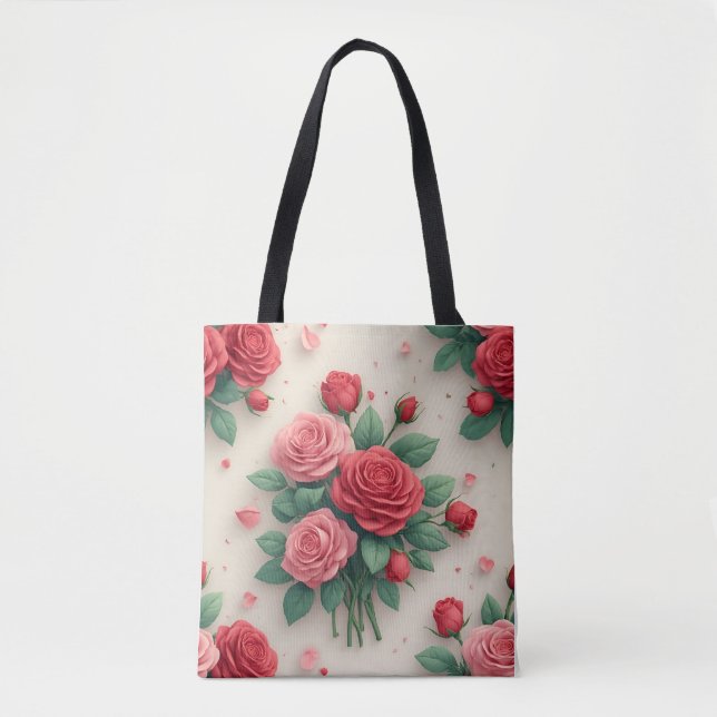 Elegante rosa und rote Rosensträuße (Vorderseite)
