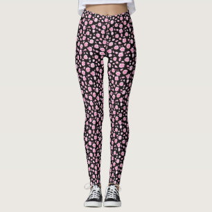 Elegante Rosa und Weiß Leggings