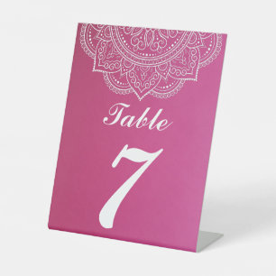 Elegante, rosa und weiße indische Hindu-Hochzeit Sockelschild
