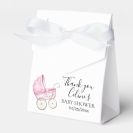 Elegante, rosa Vintage Babytragen Babydusche Geschenkschachtel
