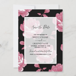 Elegante, rosa Vintage Rose, die das Datum hochhei Save The Date