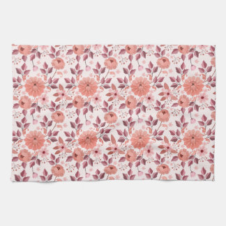 Elegante rosa Vintage-Rosenblüten Geschirrtuch