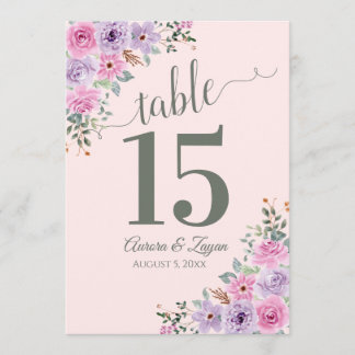Elegante rosa Wasserfarbe Floral-Hochzeit