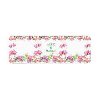 Elegante rosa Wasserfarbe-Lotos-Blumenmuster
