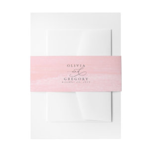 Elegante rosa Watercolor Wash Wedding Einladungsbanderole