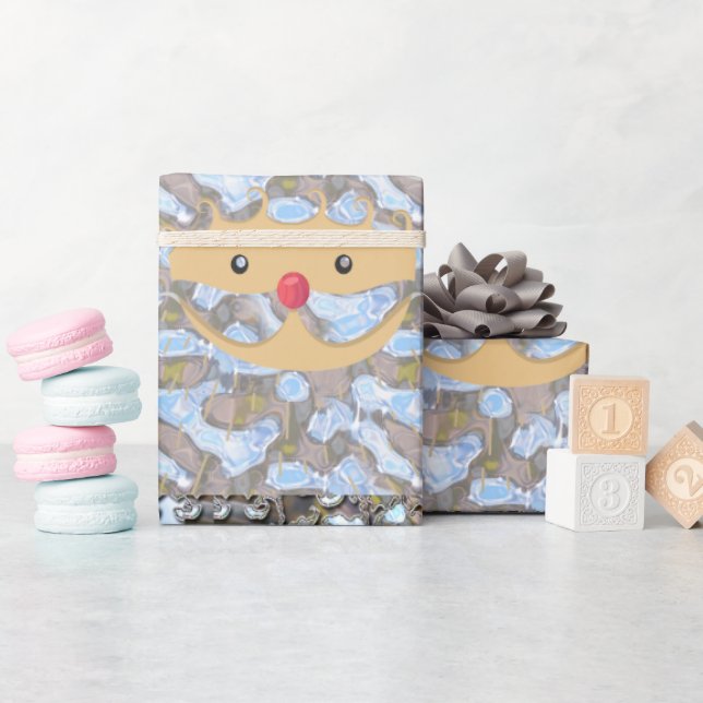 Elegante Rosa Weihnachten Geschenkpapier (Babyparty)