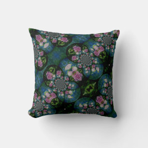 Elegante rosa weiße Pfingstrose floral Wasserfarbe Kissen