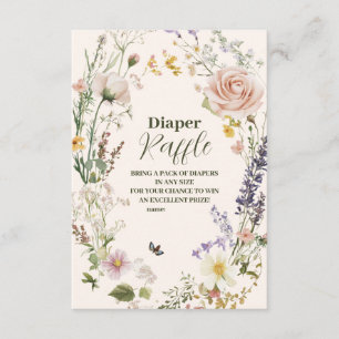 Elegante rosa Wildflower Rustikale Boho-Windel-Ver Begleitkarte
