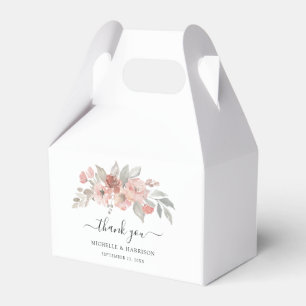 Elegante rosafarbene Blumen-Watercolor-Hochzeit Geschenkschachtel