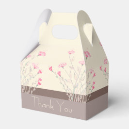 Elegante rosafarbene Blüte mit Creme und Braun Geschenkschachtel