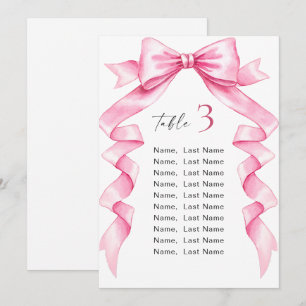 Elegante, rosafarbene Bow-Hochzeitskarte Einladung
