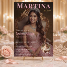 Elegante rosafarbene Quinceañera-Foto-Feier
