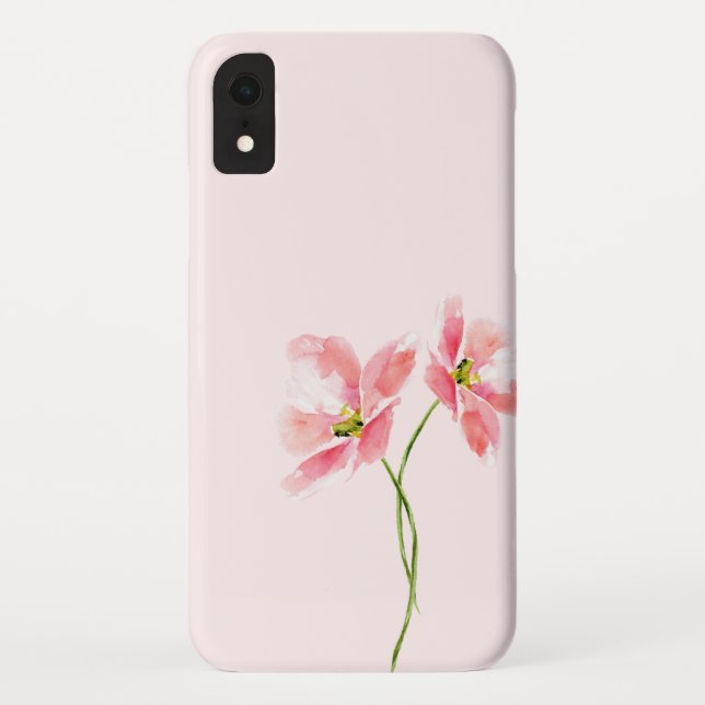 Elegante, rosafarbene, rosafarbene Blume Case-Mate iPhone Hülle (Rückseite)