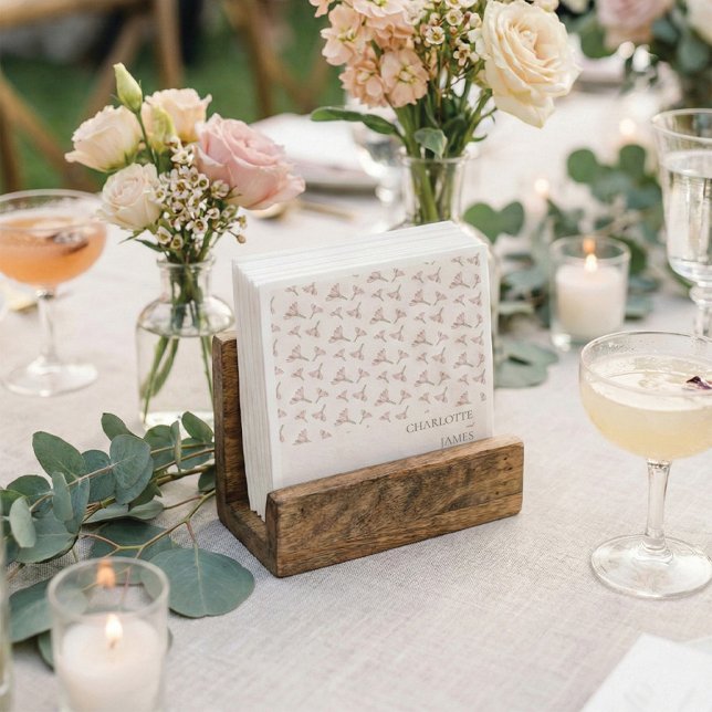 Elegante rosafarbene Wildblumen Minimalistische Ho Serviette (Von Creator hochgeladen)