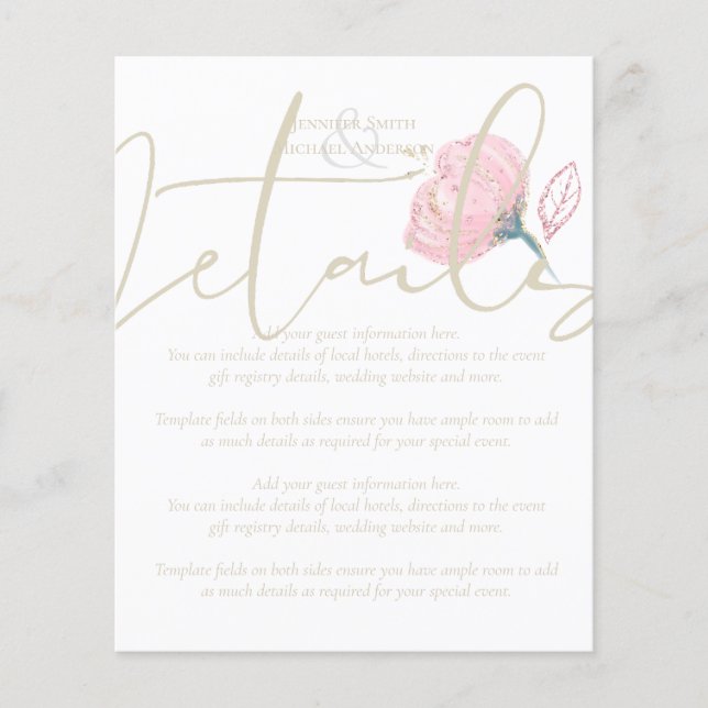 Elegante Rose (Vorderseite)