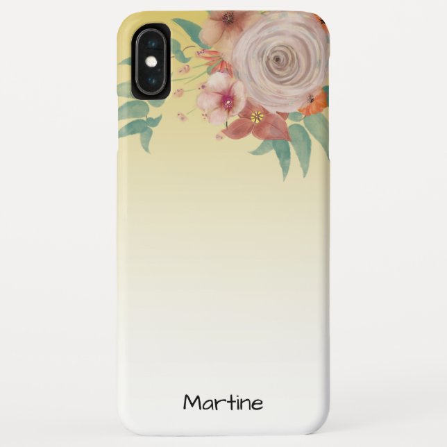 Elegante Rose auf Gelb Case-Mate iPhone Hülle (Rückseite)