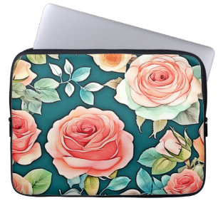 Elegante Rose Bloom Design Laptopschutzhülle