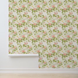 Elegante Rose Blüh Tapete