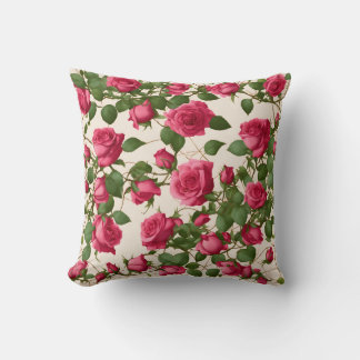 "Elegante Rose Blume Design Throw Kissen - Eine To