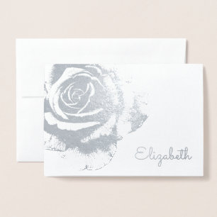 Elegante Rose Blumen Vintage-Blume Folienkarte