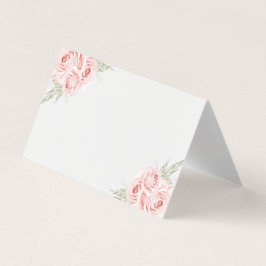 Elegante Rose Blush Pink Bloral Hochzeit Platzkart
